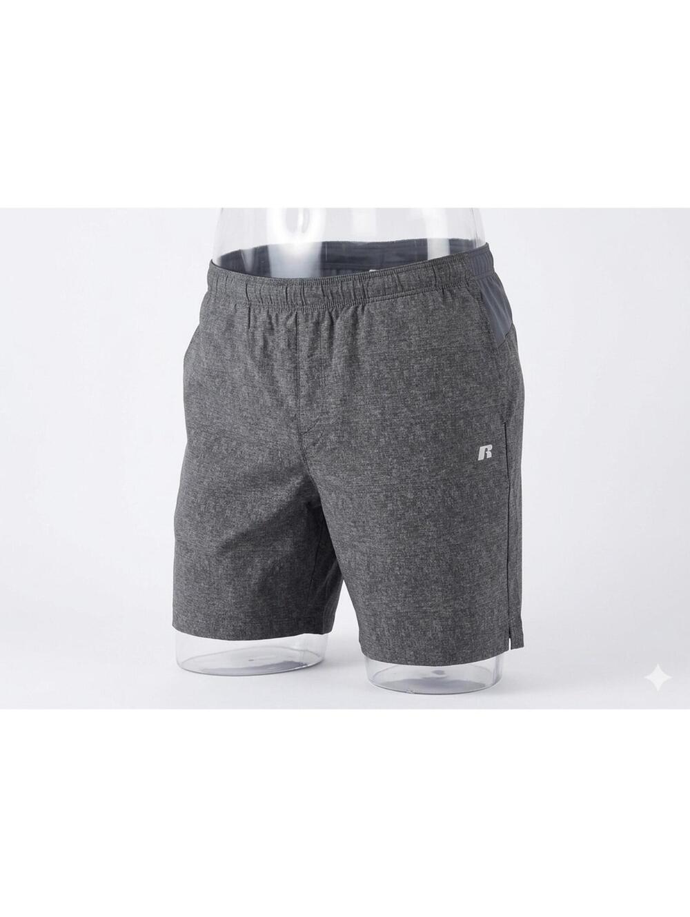 Russell Athletic Dri-Power 360 Performance Shorts Mens XL Gray Heather Athletic